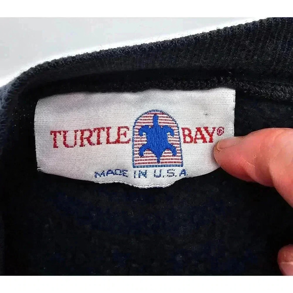 Vtg Turtle Bay Women's Navy Christmas Snow Holiday Crewneck Sweater - Picture 3 of 12